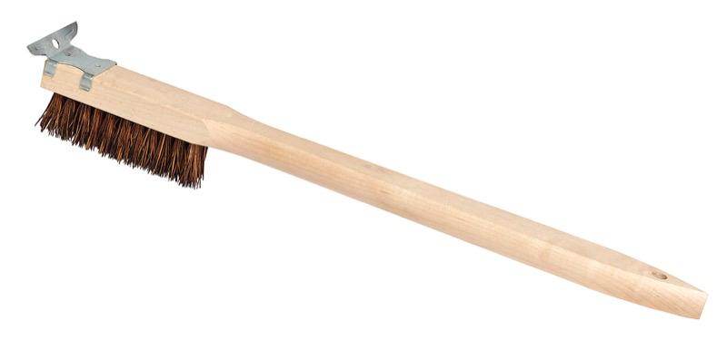 BBQ-W2200 - 20" Wood BBQ Brush with Metal Scraper