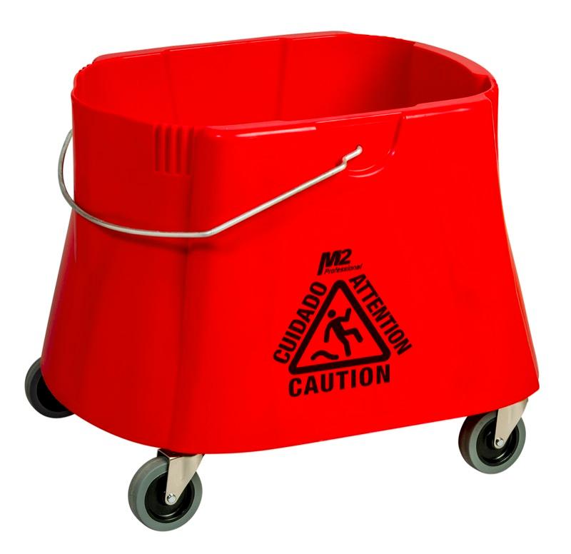 BW-D41102-RD - 40 Qt. Seau à vadrouille à pied d'éléphant - Rouge