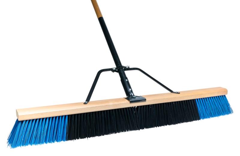 PB-700-BB36 - Ryno Stiff Push Broom - Blue - 36 Inch