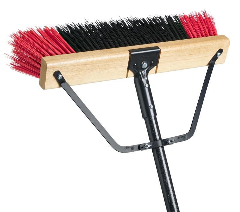 PB-700-RB18 - Ryno Stiff Push Broom - Red - 18 Inch