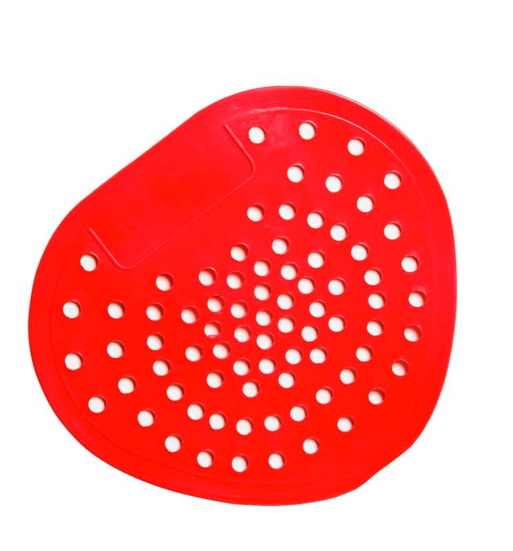 WA-US1 - Red Vinyl Flat Urinal Screen - Cherry