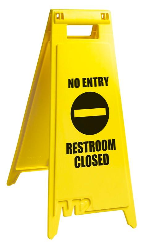 WF-7008 - 28" RESTROOM CLOSED Floor Sign