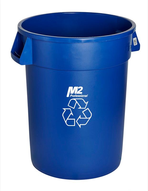 WM-PRH3232-BL-RYC - Titan 32 Gal Garbage Container - Blue - Recycle