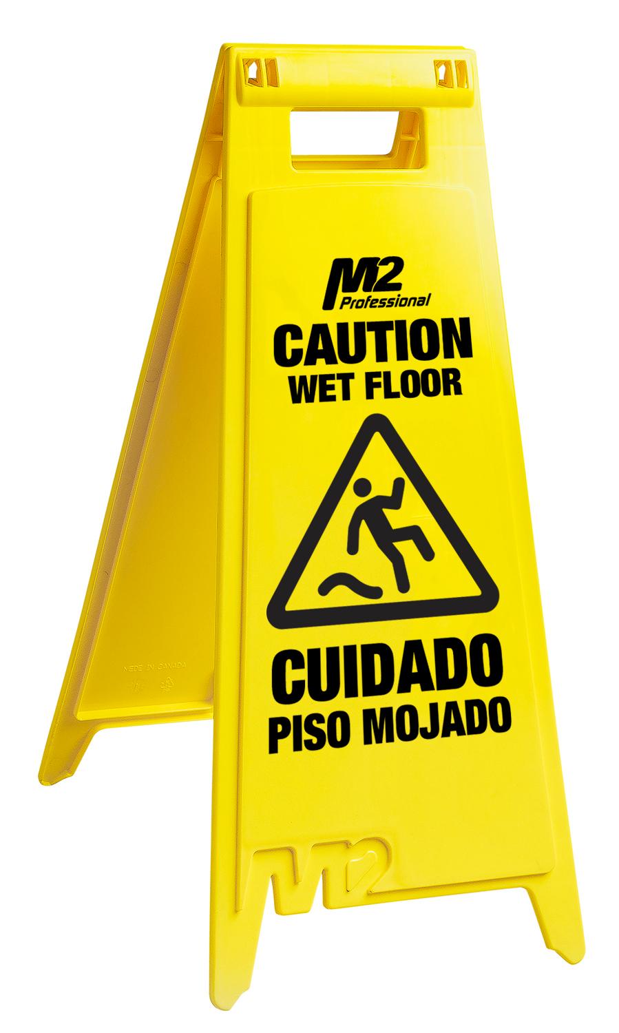 WF-7007 - 28" Caution Wet Floor Sign - English / Spanish